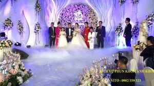 Dịch vụ phun khói lanh cho sự kiện đám cưới thịnh hành nhất hiện nay.