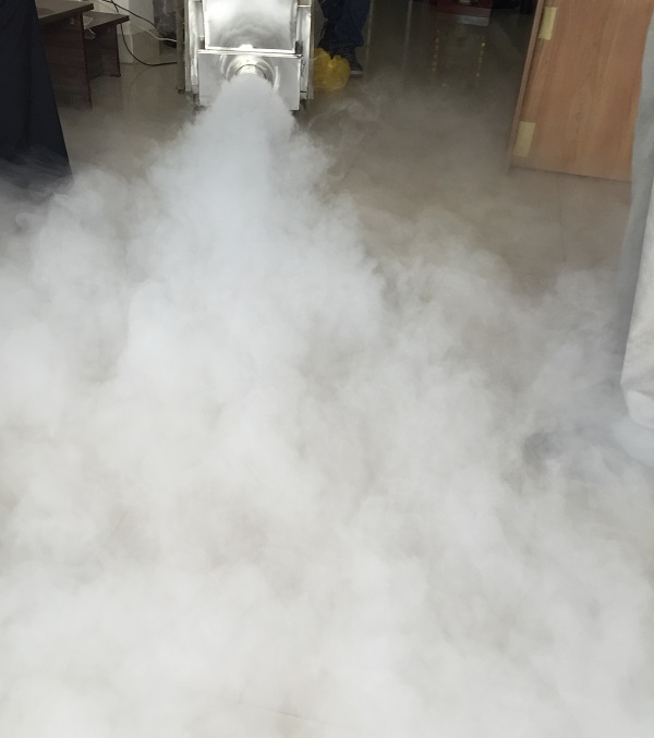 Lượng khói được phun ra từ máy khói